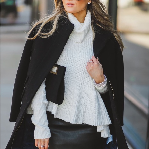 J crew black coat wool blend NWOT size 2 - Picture 2 of 6